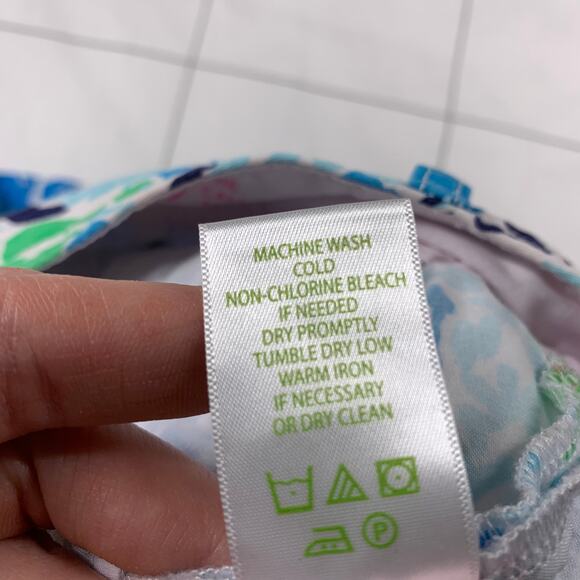 Lilly Pulitzer Shorts Womens 0 Blue Green Let’s Cha Cha Preppy Sea Monogram - Picture 6 of 12